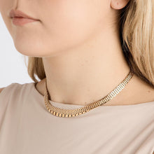 Brick Necklace in 14K Gold, 15.94 inches | Real Genuine Gold | Fine
