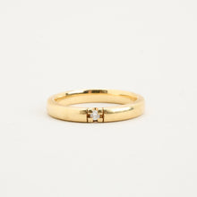 Ring with diamond (0.03 ct) in 14K Gold size 6 | Solid Gold | Fine