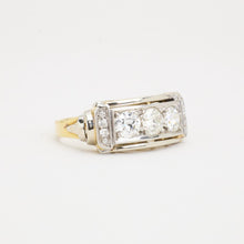 Ring with diamond (1.7 ct) in 14K Gold and white gold size 9
