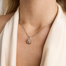 Venezia Necklace with diamond (0.25 ct) in 14K White gold, 16.54