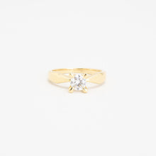 Ring mit Diamant (0,59 ct) in 14K Gold Größe 6¾ - 6¾ | Vintage Solid