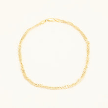 Singapore chain Bracelet in 14K Gold, 10.63 inches | Solid Gold