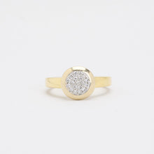 Ring with diamond (0.2 ct) in 18K Gold size 6½ | Vintage Solid Gold