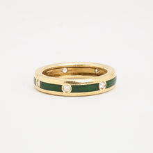 Ring with diamond (0.22 ct) in 14K Gold size 8¾ - 9¼ | Vintage Solid