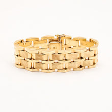 Block Bracelet in 14K Gold, 6.69 inches | Vintage Solid Gold