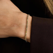 Anchor chain Bracelet with diamond (0.98 ct) in 14K White gold, 5.91