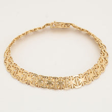 X-link Bracelet in 18K Gold, 7.68 inches | Vintage Solid Gold