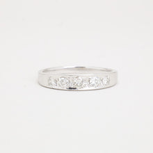Ring with diamond (0.58 ct) in 14K White gold size 12¼ | Vintage