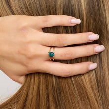 Ring with and synthetic spinel in 14K Gold size 5¼ | Real Genuine