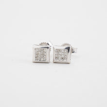 Elegant 18K White Gold Diamond Stud Earrings, 0.08 CT Solitaire, Timeless Design, 0.21 Inch Petite Size, Classic Bridal Jewelry