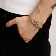 Classic Anchor Chain Bracelet, 14K Real Gold, 7.28 Inches, Timeless Gold Link Design, High Quality Fine Jewelry