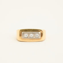 Ring with diamond (0.09 ct) in 14K Gold and white gold size 6