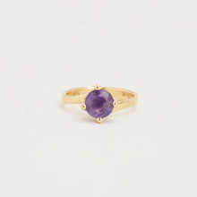 Ring with and amethyst in 14K Gold size 7¾ | Vintage Solid Gold