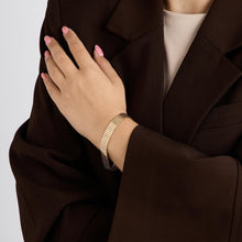 Brick Bracelet in 14K Gold, 7.68 inches | Real Genuine Gold