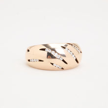 Ring with diamond (0.11 ct) in 14K Rose gold size 10 | Real Genuine
