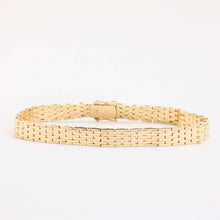 Brick Bracelet in 14K Gold, 8.07 inches | Real Genuine Gold | Fine