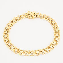 X-link Bracelet in 18K Gold, 7.28 inches | Vintage Solid Gold