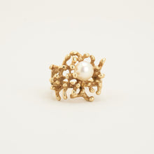 Ring with and pearl in 14K Gold size 6¾ | Real Genuine Gold | Fine