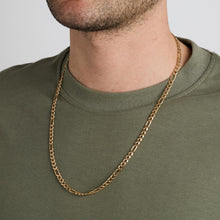 Figaro Necklace in 14K Gold, 21.65 inches | Vintage Solid Gold