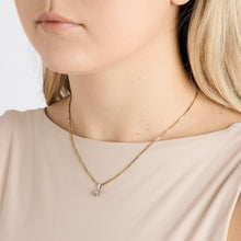 Pendant with diamond (0.01 ct) in 14K White gold, 0.51 inches