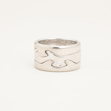 Georg Jensen Ring with diamond (0.04 ct) in 18K White gold size 5