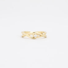 Ring with diamond (0.09 ct) in 14K Gold size 6½ | Solid Gold | Fine