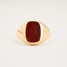 Carnelian Gemstone Ring, 14K Yellow Gold Solitaire, Size 12, Boho Chic, Art Deco Inspired, Minimalist Modern Design