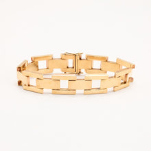 Block Bracelet in 14K Gold, 6.69 inches | Real Genuine Gold | Premium