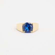 Ring mit synthetischem Spinell in 14 Karat Gold, Größe 5¼ | Massivgold