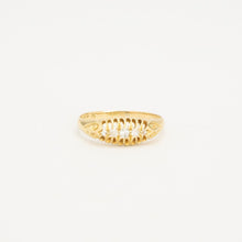 Ring with diamond (0.12 ct) in 18K Gold size 8¾ | Solid Gold