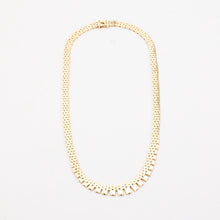 Brick Necklace in 14K Gold, 16.34 inches | Real Genuine Gold
