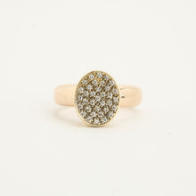 Ring mit Moissanit in 14 Karat Roségold Größe 8½ | Echt