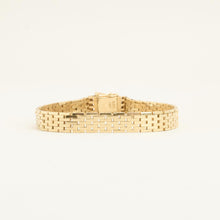 Brick Bracelet in 14K Gold, 7.32 inches | Vintage Solid Gold