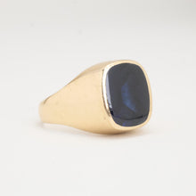 Ring with and synthetic sapphire in 14K Gold size 12¼ | Real