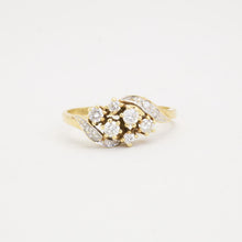 Ring with diamond (0.39 ct) in 14K Gold size 8 | Vintage Solid Gold