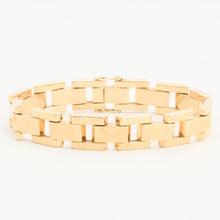 Block Bracelet in 14K Gold, 7.48 inches | Real Genuine Gold | Quality