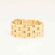 Block Bracelet in 14K Gold, 7.28 inches | Vintage Solid Gold