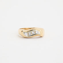 Ring with and synthetic spinel in 18K Gold and white gold size 5