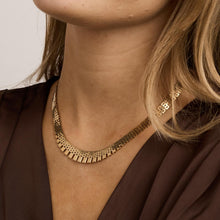 Brick Necklace in 14K Gold, 14.96 inches | Real Genuine Gold
