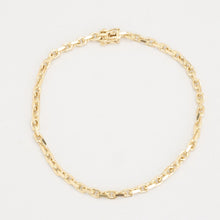 Anchor chain Bracelet in 14K Gold, 8.27 inches | Vintage Solid Gold