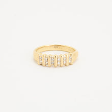 Ring with diamond (0.03 ct) in 18K Gold size 6¾ | Real Genuine Gold