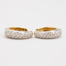 Earrings with diamond (1.18 ct) in 18K Gold and white gold, 0.75