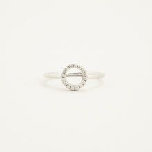 Ring with diamond (0.18 ct) in 18K White gold size 5¾ - 6 | Solid