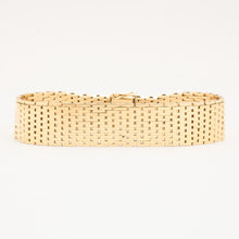 Brick Bracelet in 14K Gold, 7.48 inches | Vintage Solid Gold