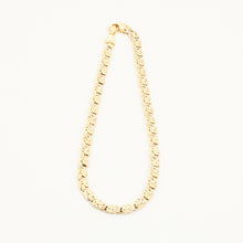 Byzantine chain Necklace in 14K Gold and white gold, 17.91 inches