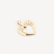 Scrouples pendant in 14K gold, with diamond (0.01 ct), length 1.4 cm