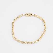 Anchor chain Bracelet in 14K Gold, 8.66 inches | Real Genuine Gold