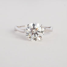 Ring with diamond (3.09 ct) in 14K White gold size 8½ | Solid Gold