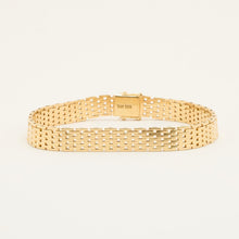 Brick Bracelet in 14K Gold, 7.87 inches | Vintage Solid Gold