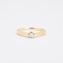 Ring mit Diamant (0,11 ct) in 14K Gold Größe 6¾ | Massivgold